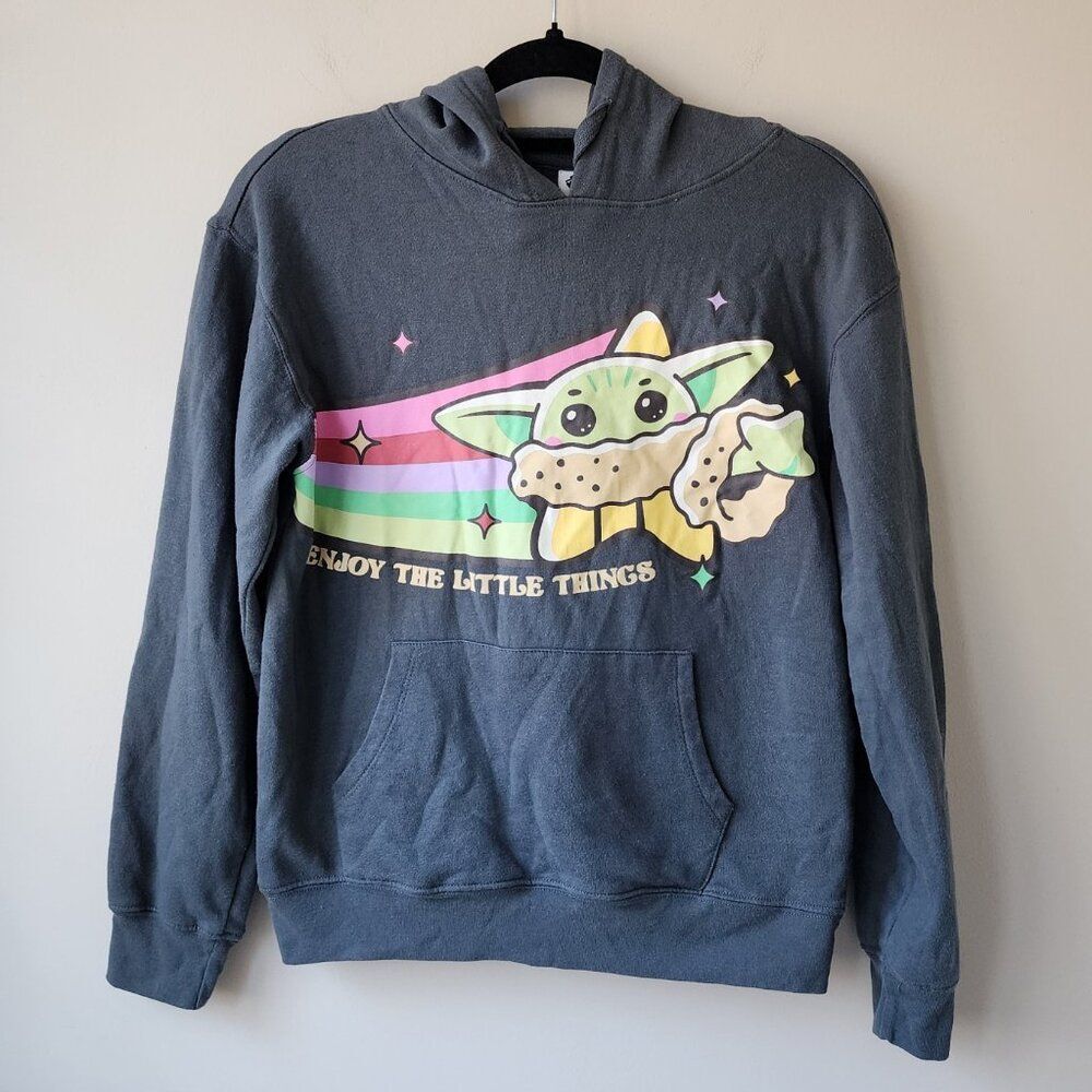 Baby Yoda Sweatshirt | Hoodie, Pockets | Women's S | Grogu Mandalorian The Child